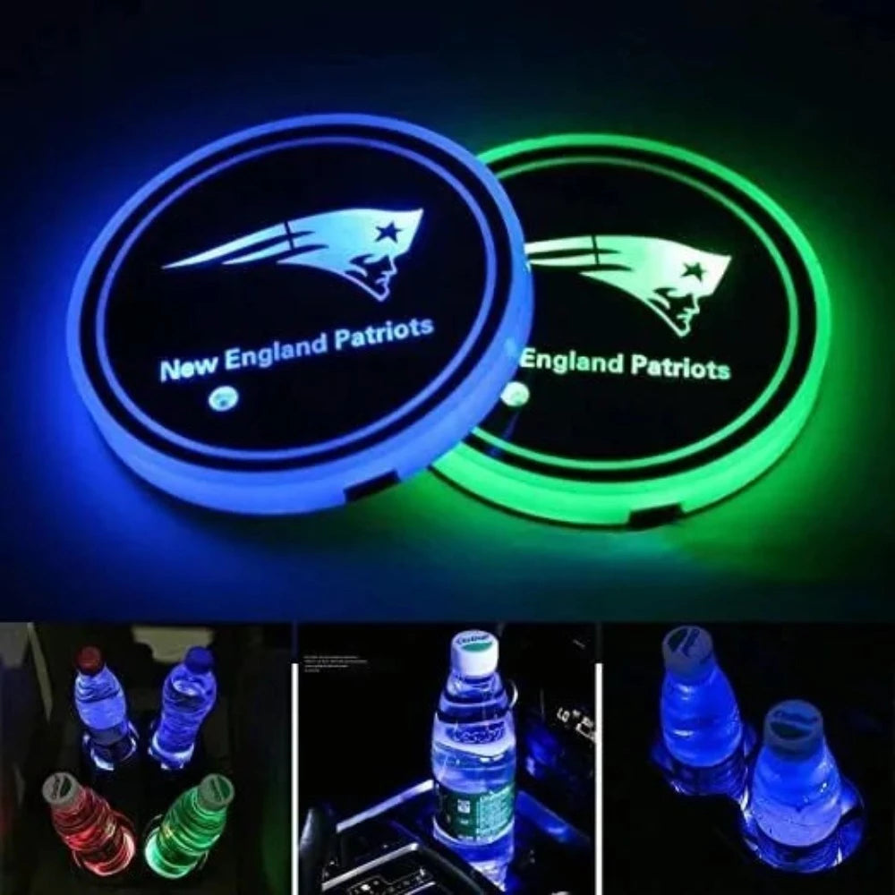 New England Patriots Car Cup Holder Lights-Car Door Sills