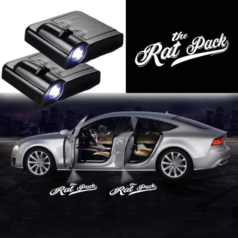 Set Of 2 The Rat Pack Logo Lights-Car Door Sills