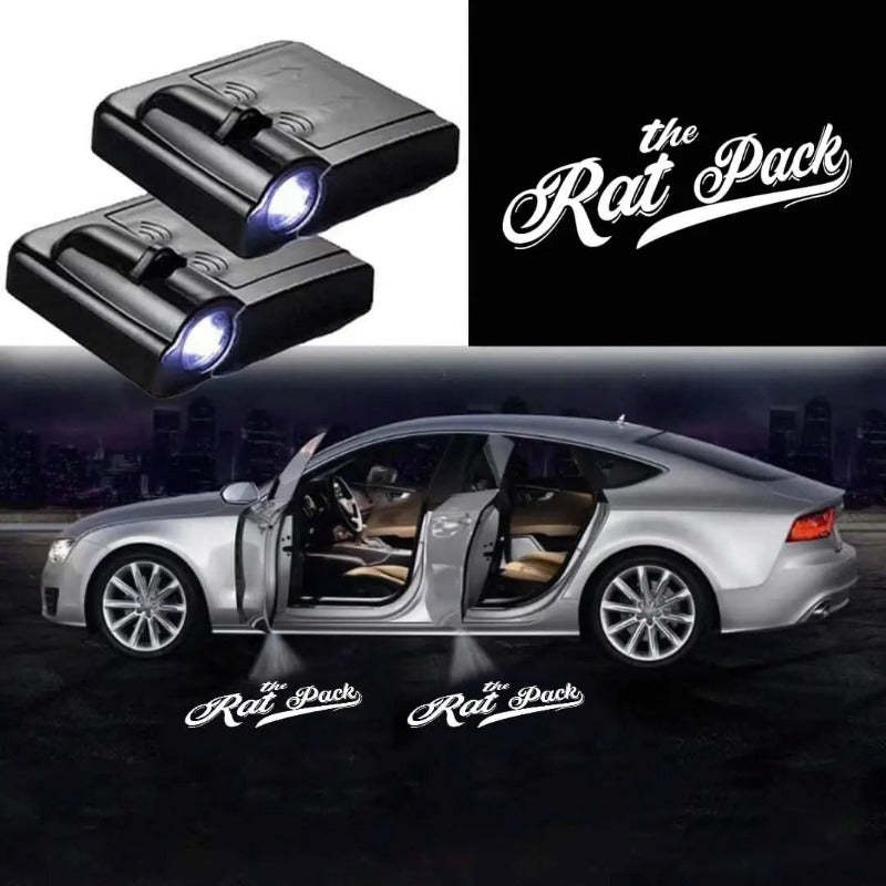 Set Of 2 The Rat Pack Logo Lights-Car Door Sills