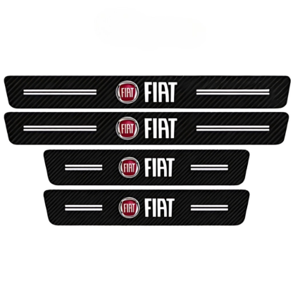 4 Pack Door Sill Protector With Carbon Film Anti Scratch-Car Door Sills