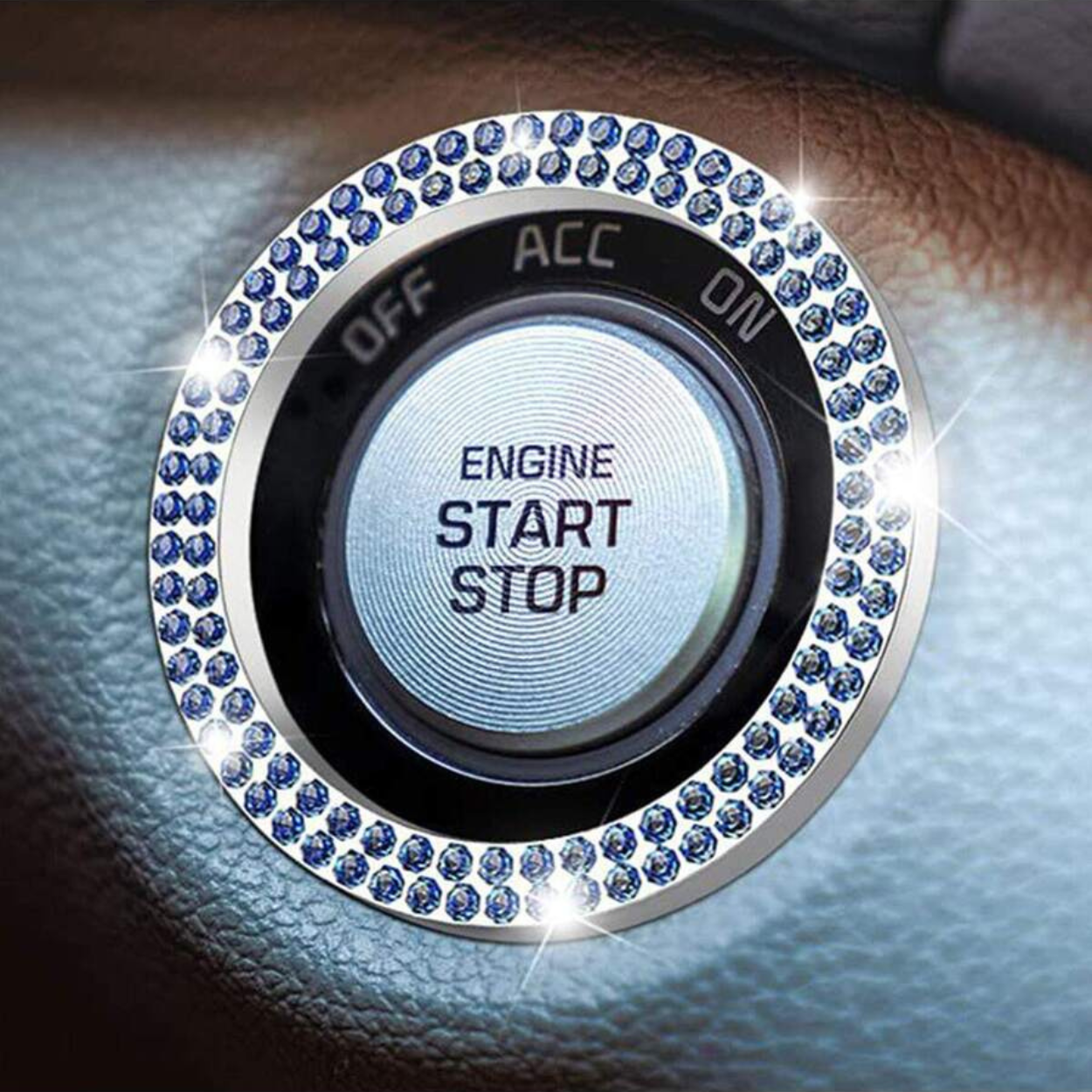 Rhinestone Car One Button Start Sticker