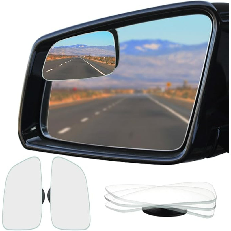Blind Spot Car Mirror Set With Wide Angle Adhesive Lens-Car Door Sills