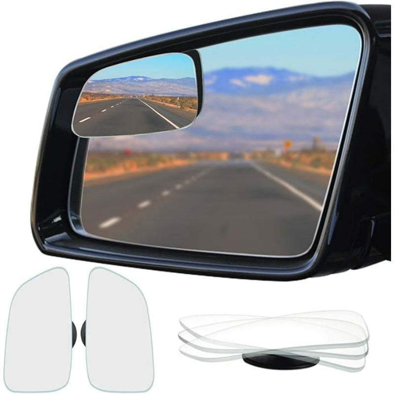 Blind Spot Car Mirror Set With Wide Angle Adhesive Lens-Car Door Sills