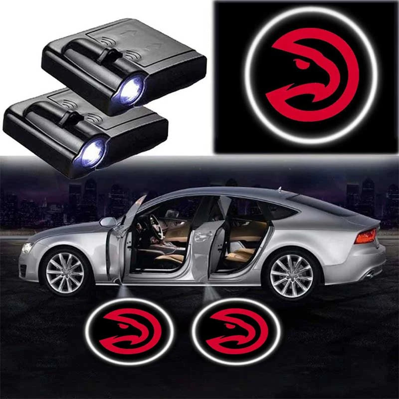 Pack Of 2 Atlanta Hawks Car Door Lights-Car Door Sills
