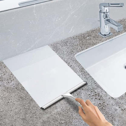 Stainless Steel Shower Squeegee With Hooks For Glass And Tiles-Car Door Sills