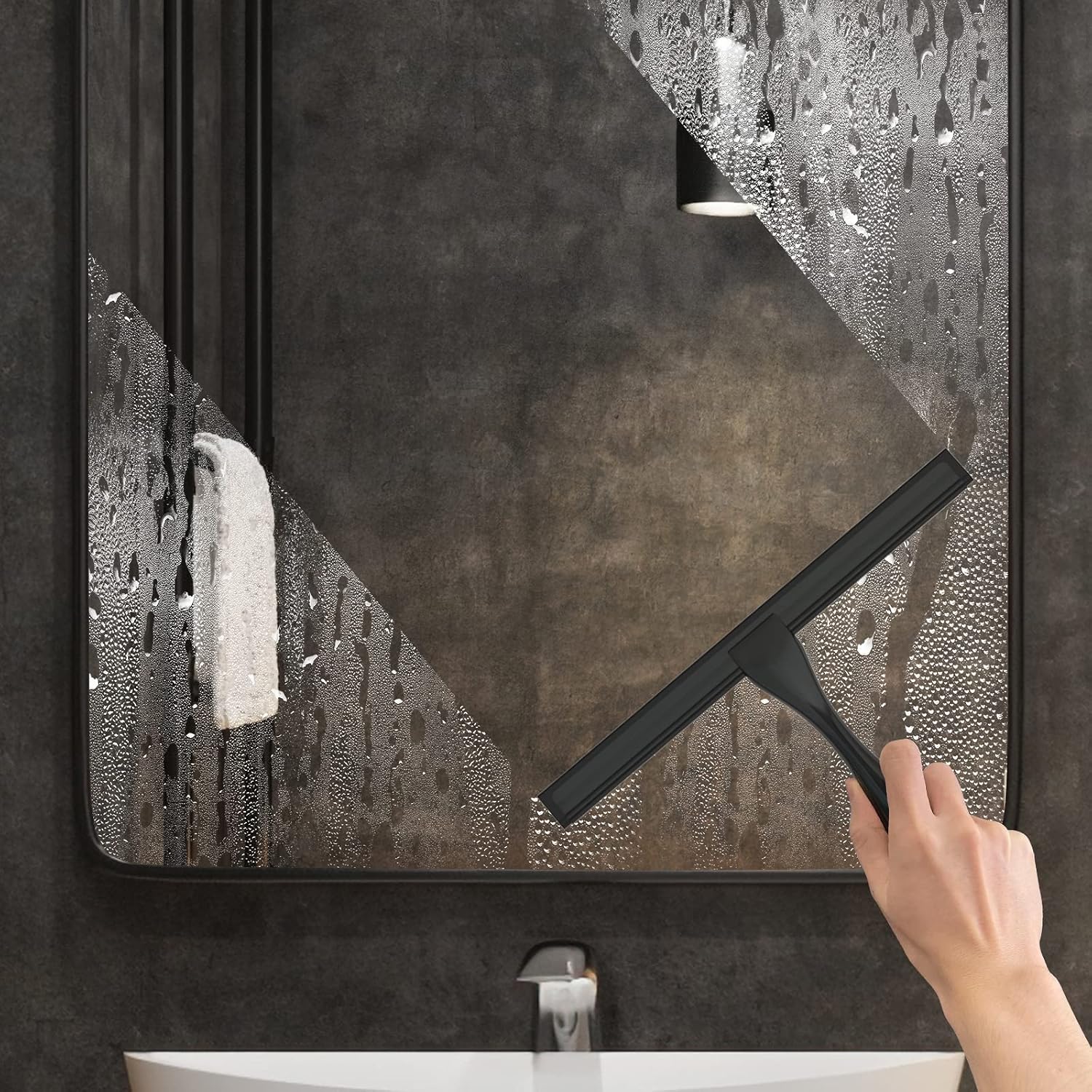 Shower Glass Door Cleaner Tool With 2 Hooks For Car