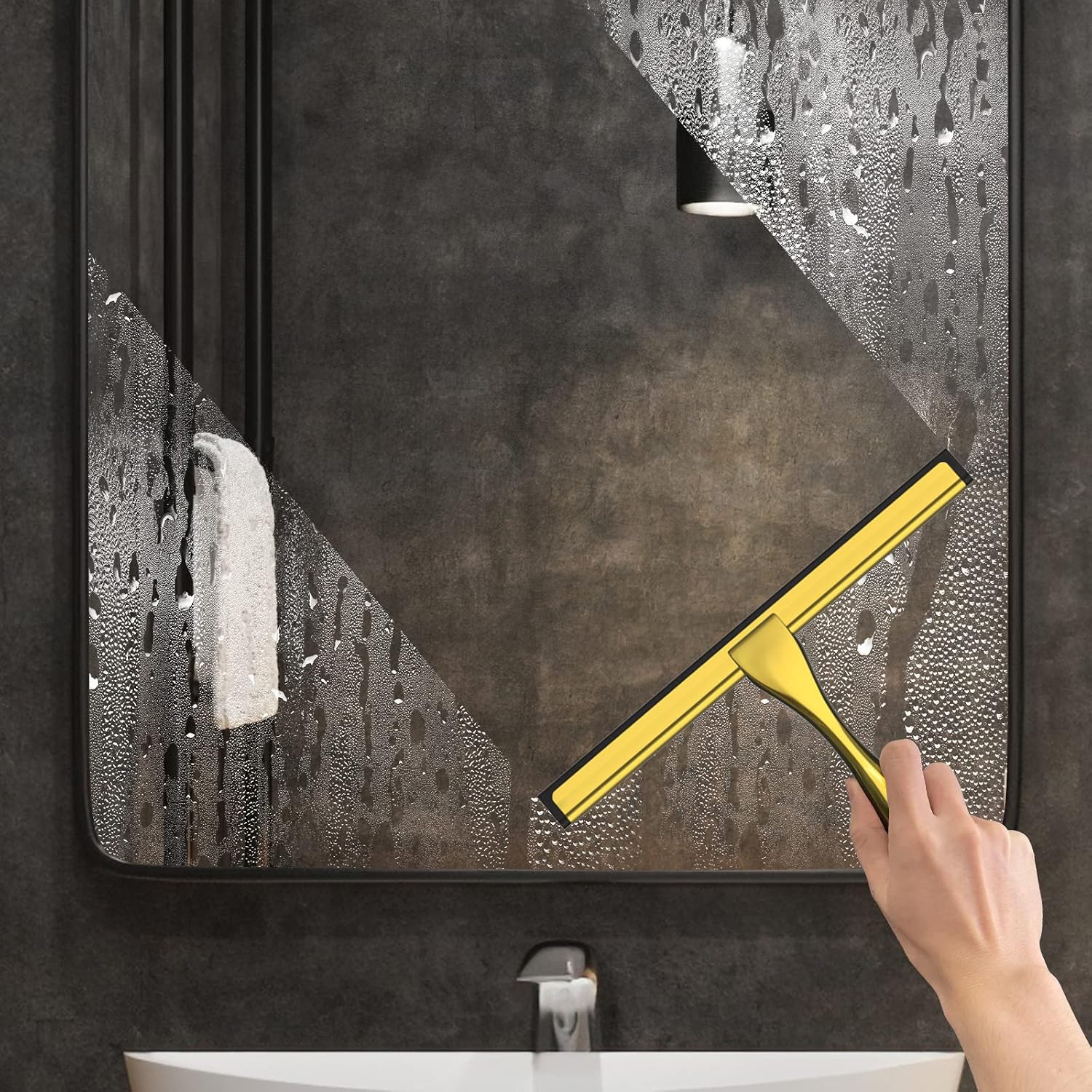 Shower Glass Door Cleaner Tool With 2 Hooks For Car