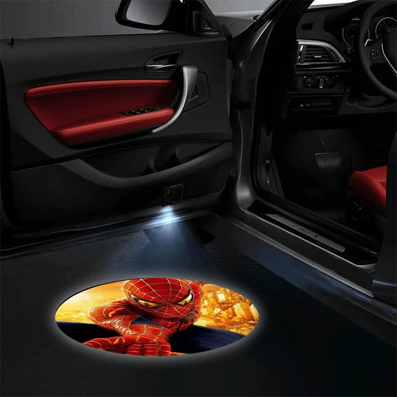 Set Of 2 LED Spiderman Car Lights-Car Door Sills