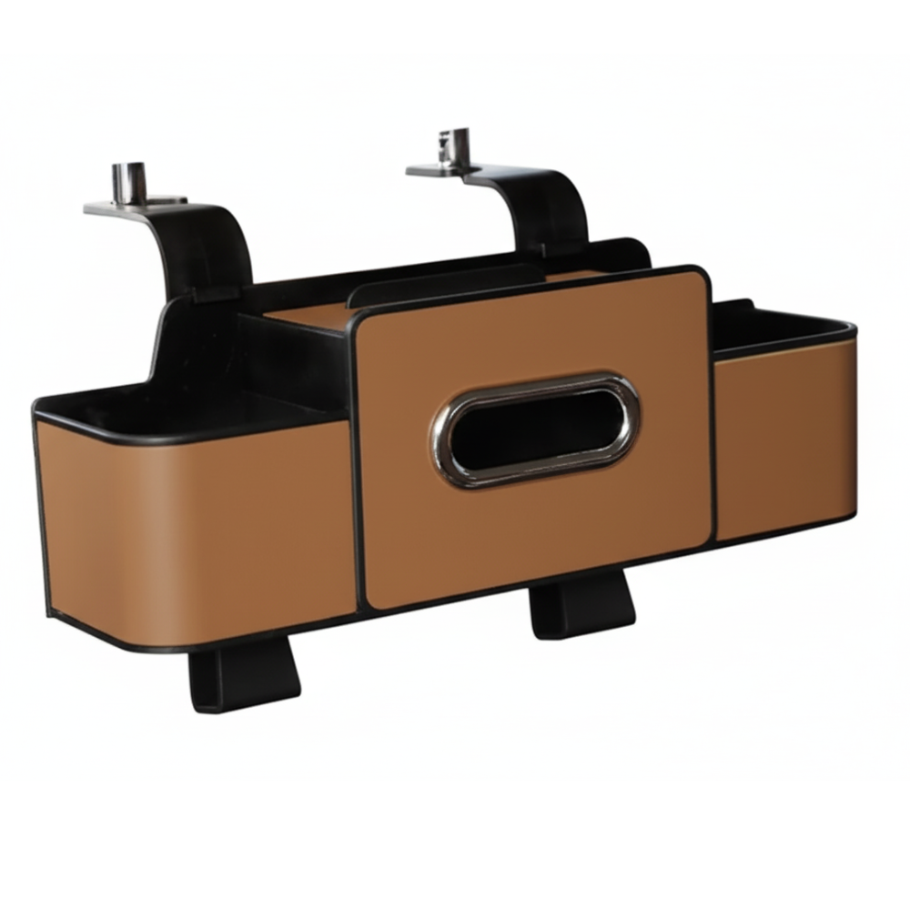 3 In 1 Luxury Car Backseat Organizer With Cup Holders And Storage Compartments