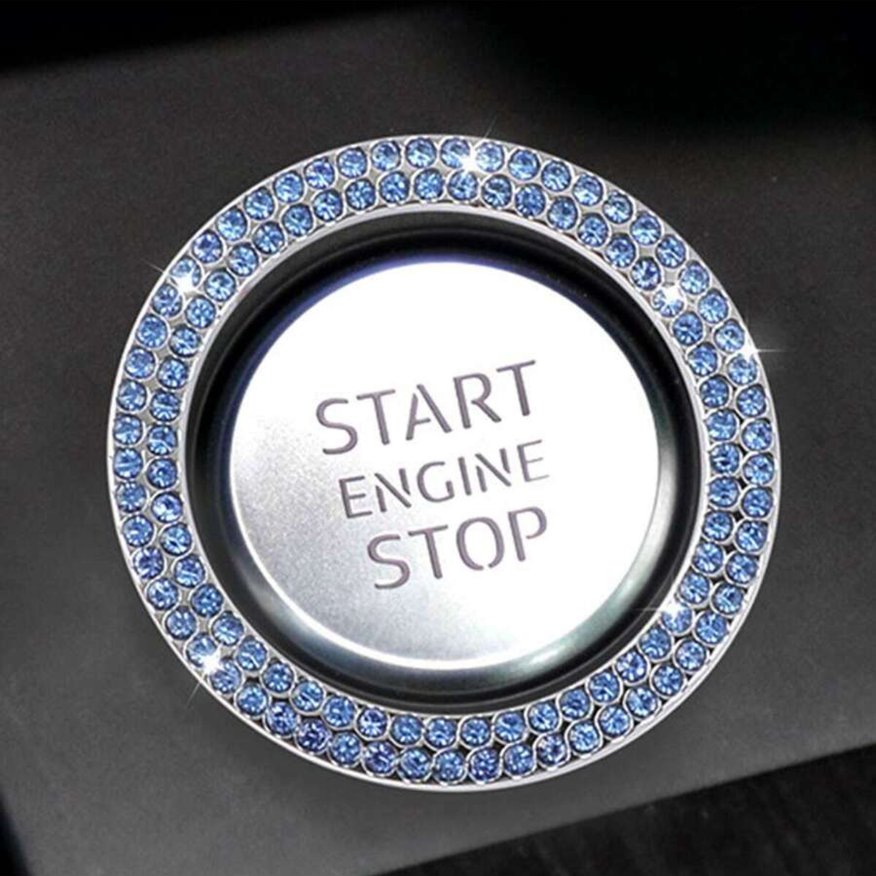 Rhinestone Car One Button Start Sticker