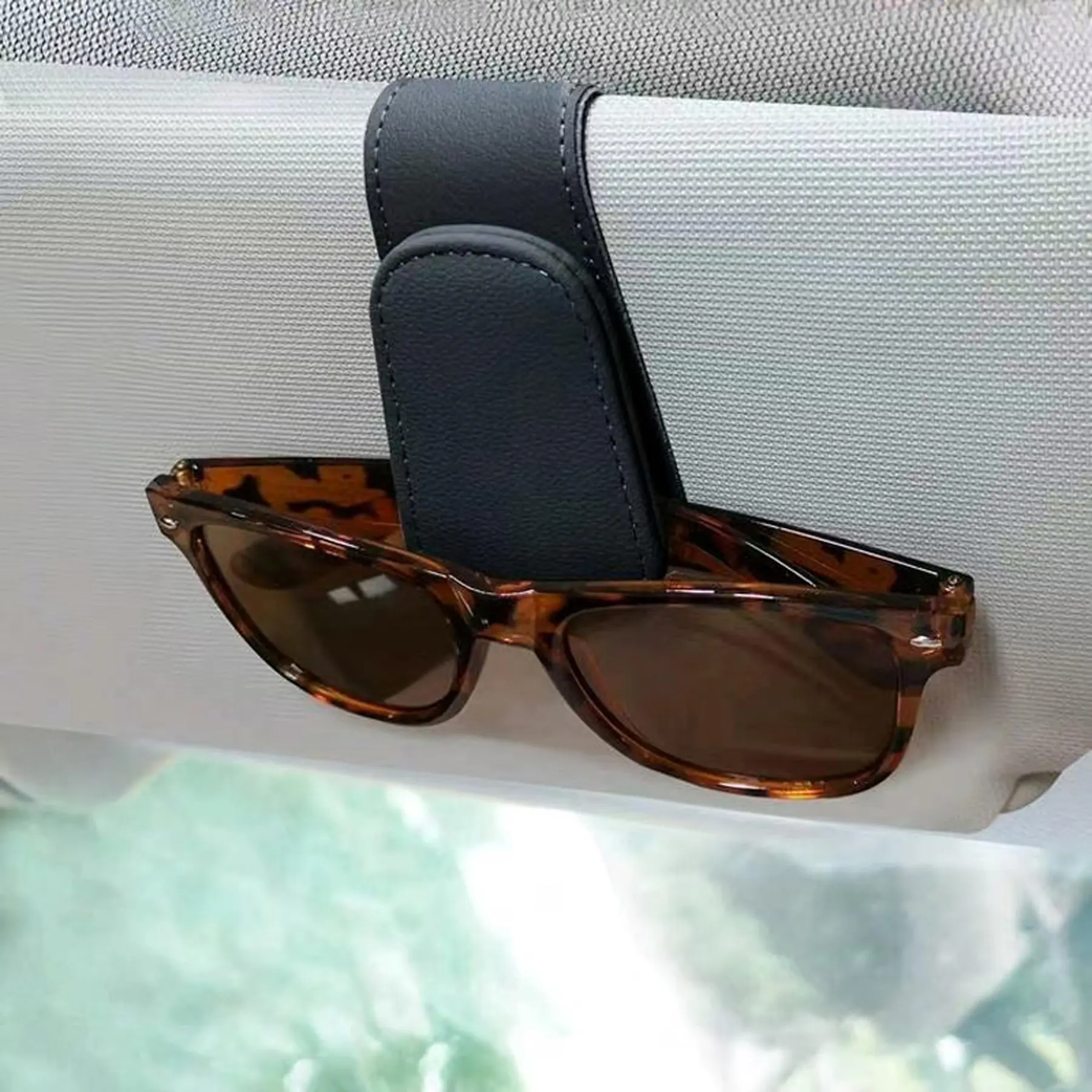Magnetic Visor Clip Mount Card Slot Holder For Cars