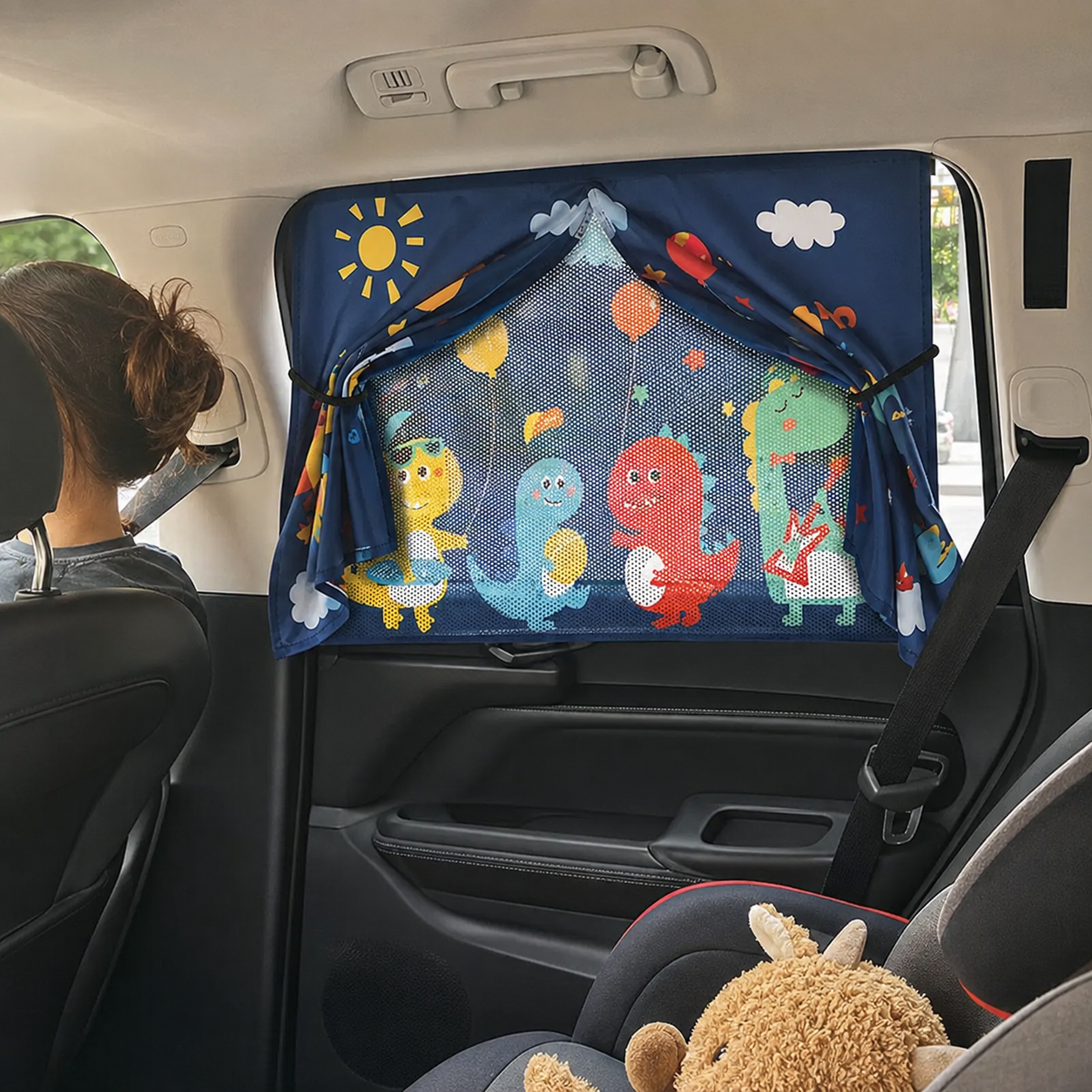Magnetic Double Layer Car Window Sunshade Curtains For Auto Interior