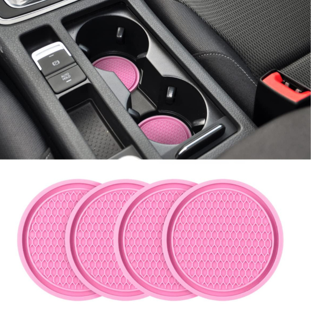 4 Pieces Universal Non Slip Car Cup Holder Coaster Set-Car Door Sills