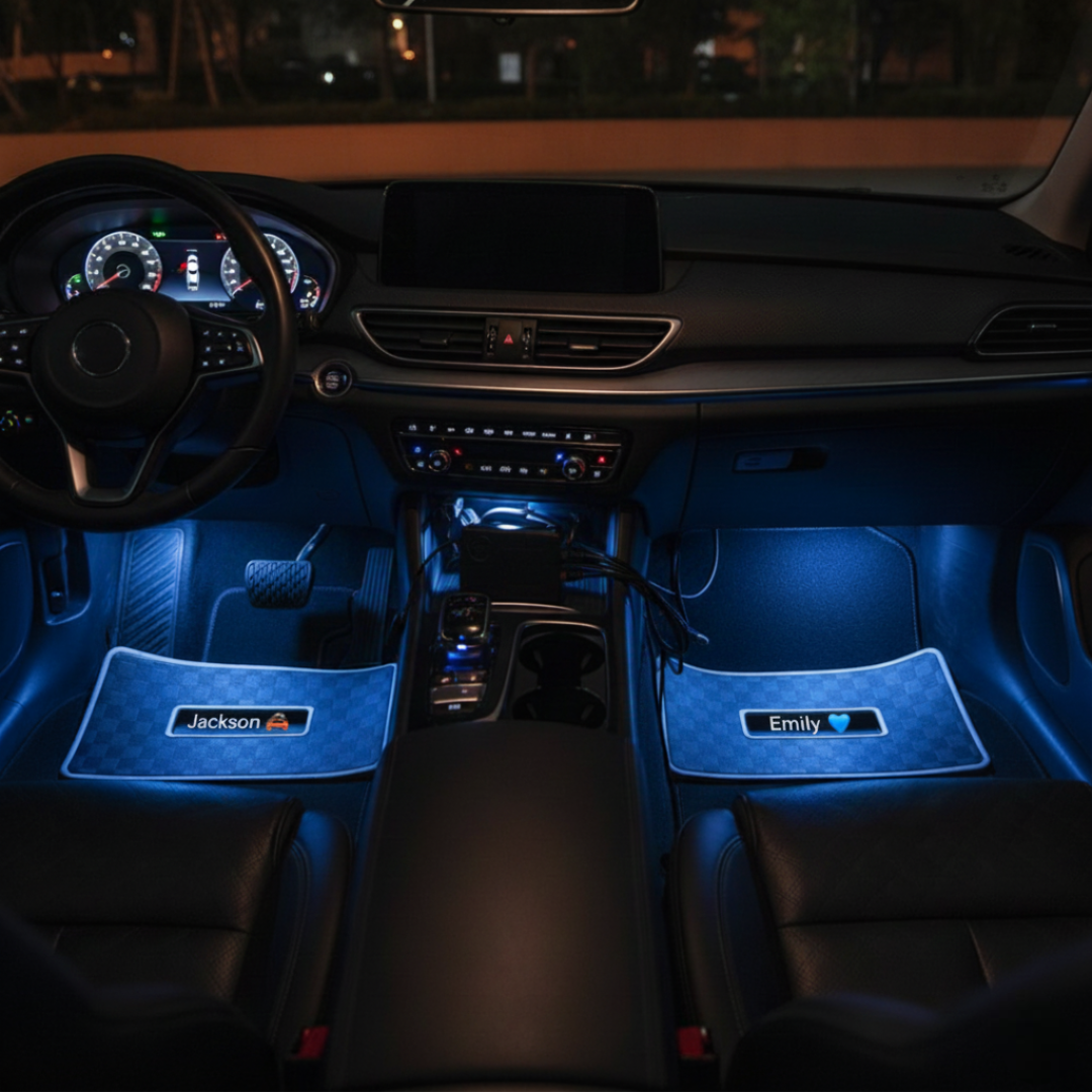 USB RGB Car Floor Mat Ambient Light With APP And Music Sync