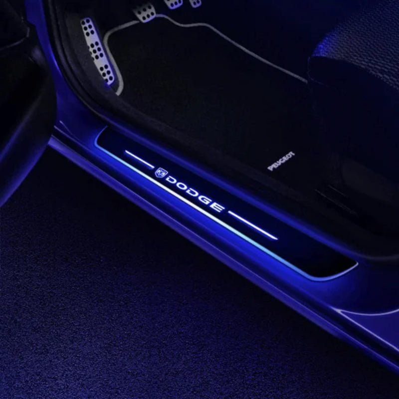 LED Illuminated Dodge Door Sills-Car Door Sills