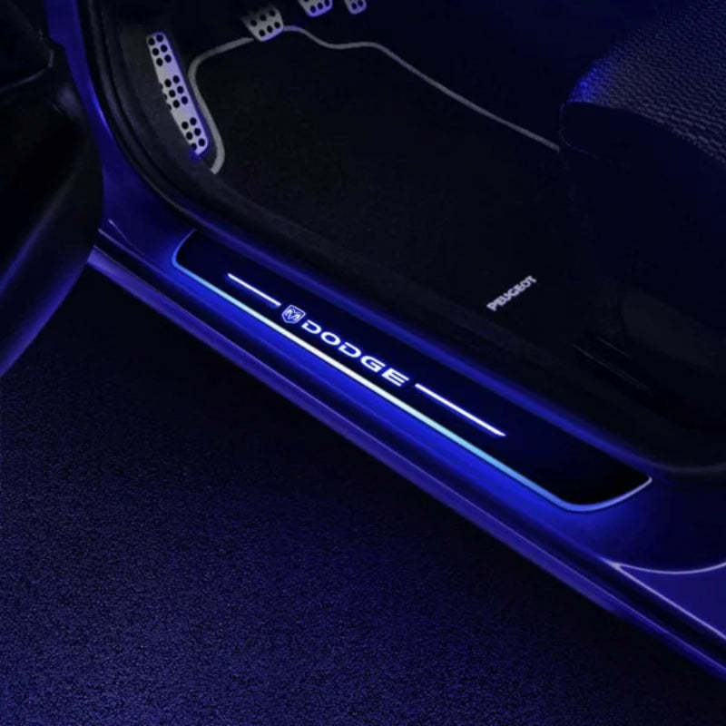 LED Illuminated Dodge Door Sills-Car Door Sills