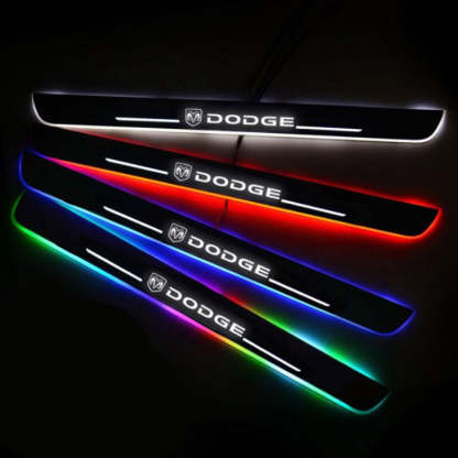 LED Illuminated Dodge Door Sills-Car Door Sills