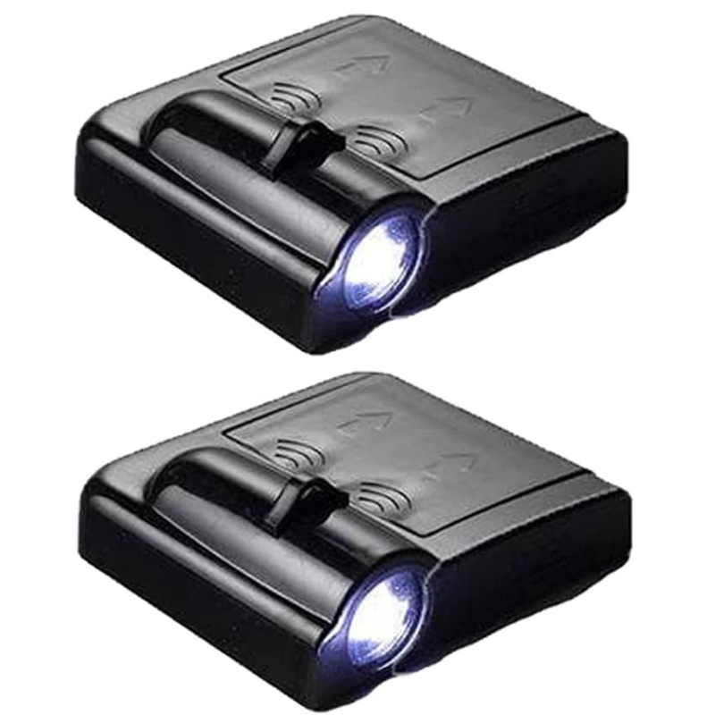 Set Of 2 Corvette Door Light Logo-Car Door Sills