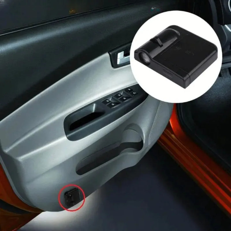 Set Of 2 Wireless Mercedes Bens Door Light Logo-Car Door Sills