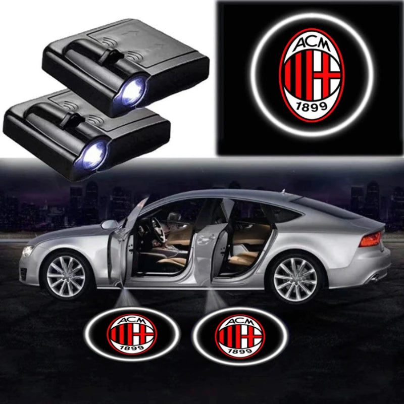 Pack Of 2 AC Milan Car Logo Lights-Car Door Sills