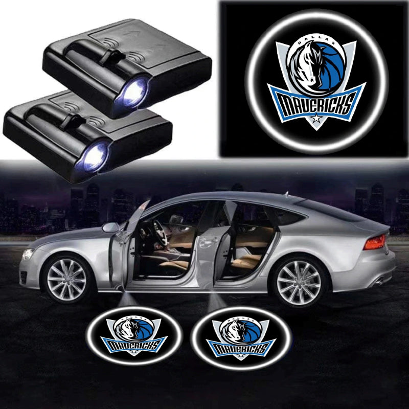 Pack Of 2 Dallas Mavericks Car Door Lights-Car Door Sills
