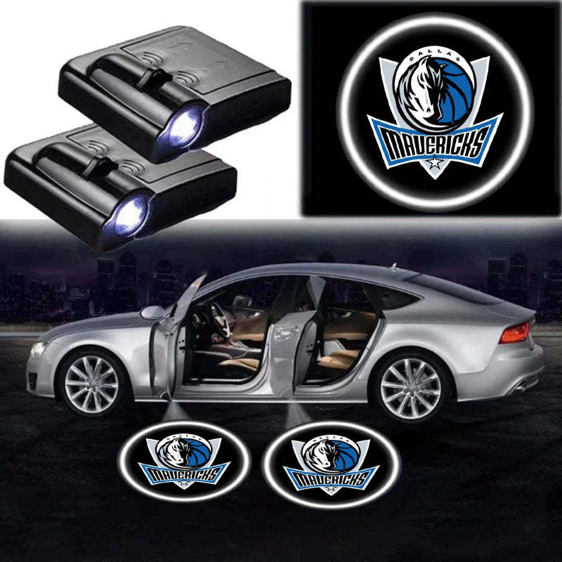 Pack Of 2 Dallas Mavericks Car Door Lights-Car Door Sills