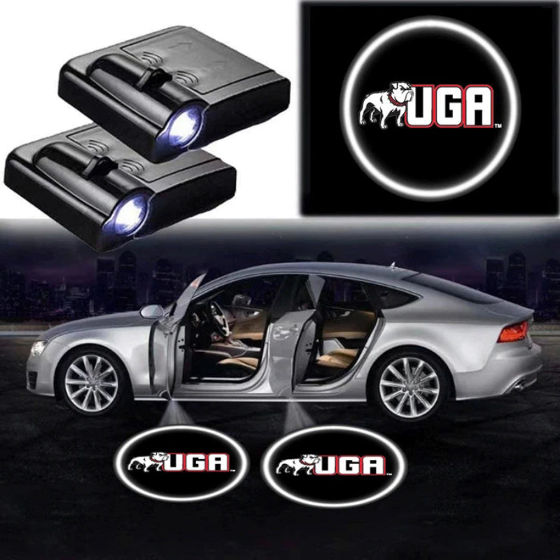 Pack Of 2 Georgia Bulldogs Car Logo Lights-Car Door Sills