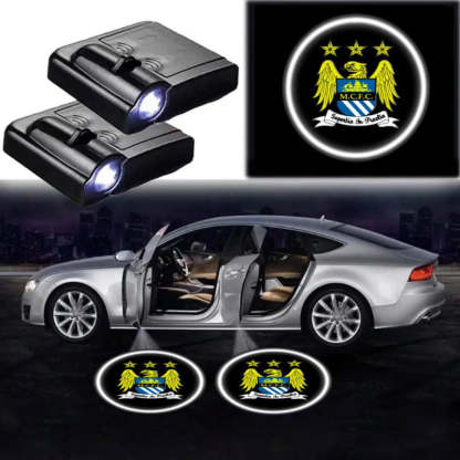 Pack Of 2 Manchester City Logo Lights-Car Door Sills