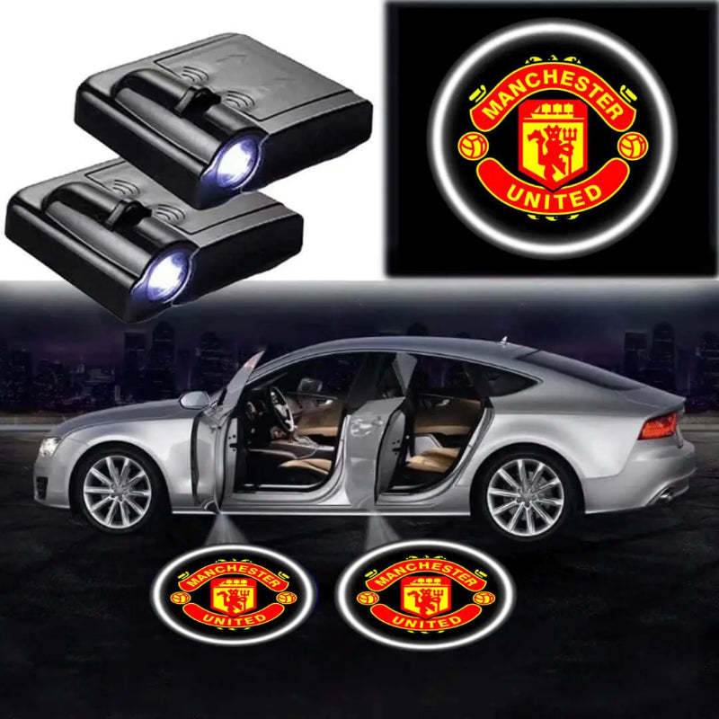 Pack Of 2 Manchester United Car Logo Lights-Car Door Sills
