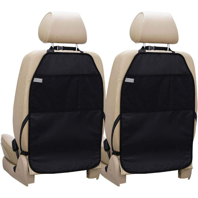 Back Seat Cover With Pockets Car Organizer Kick Mat-Car Door Sills