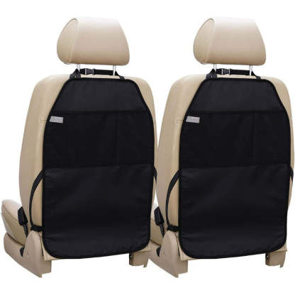 Back Seat Cover With Pockets Car Organizer Kick Mat-Car Door Sills