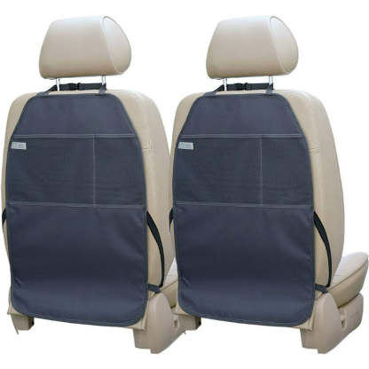 Back Seat Cover With Pockets Car Organizer Kick Mat-Car Door Sills