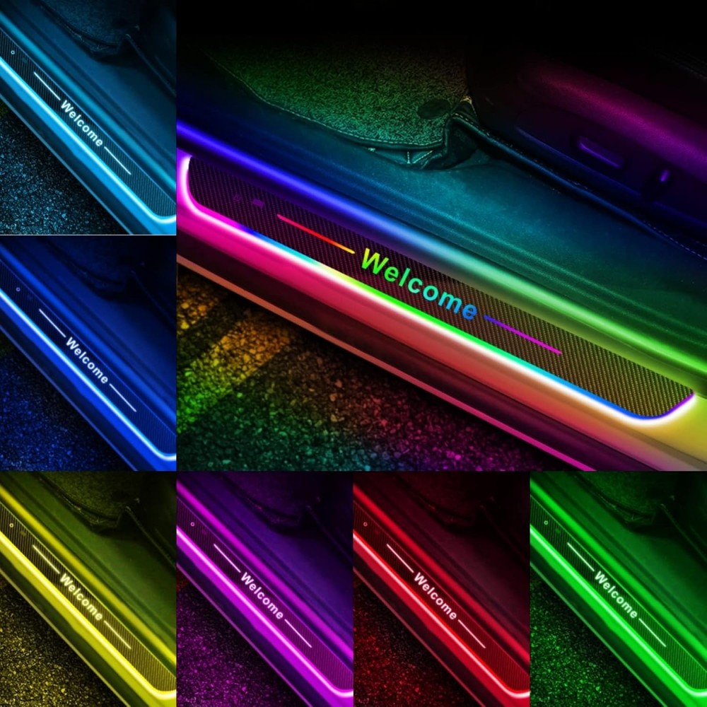 4 Pieces LED Door Sill Lights With Custom Effects-Car Door Sills