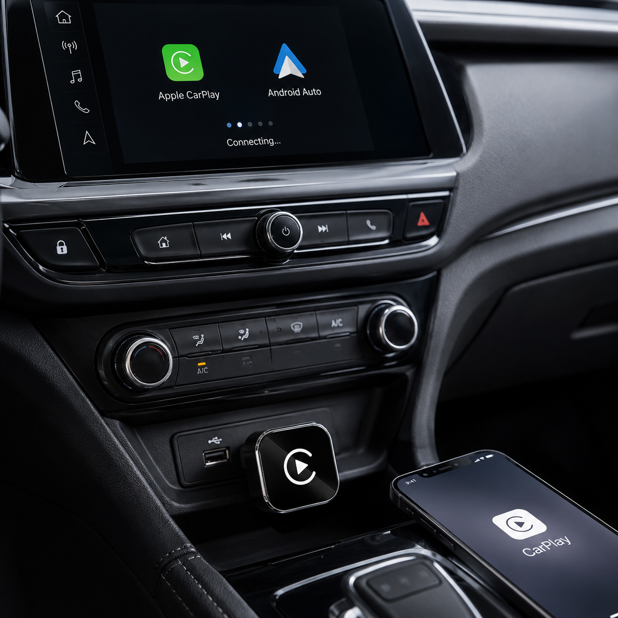Wireless Carplay Adapter For Iphone And Android Car Gadgets