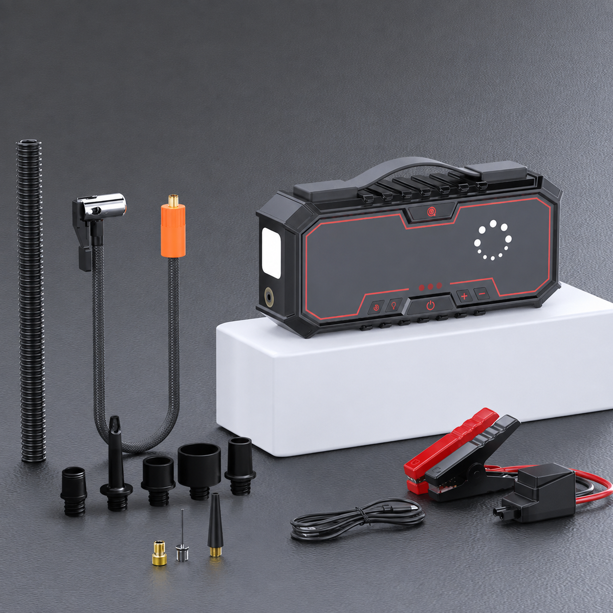 LED Light Portable Car Battery Starter Tire Inflator