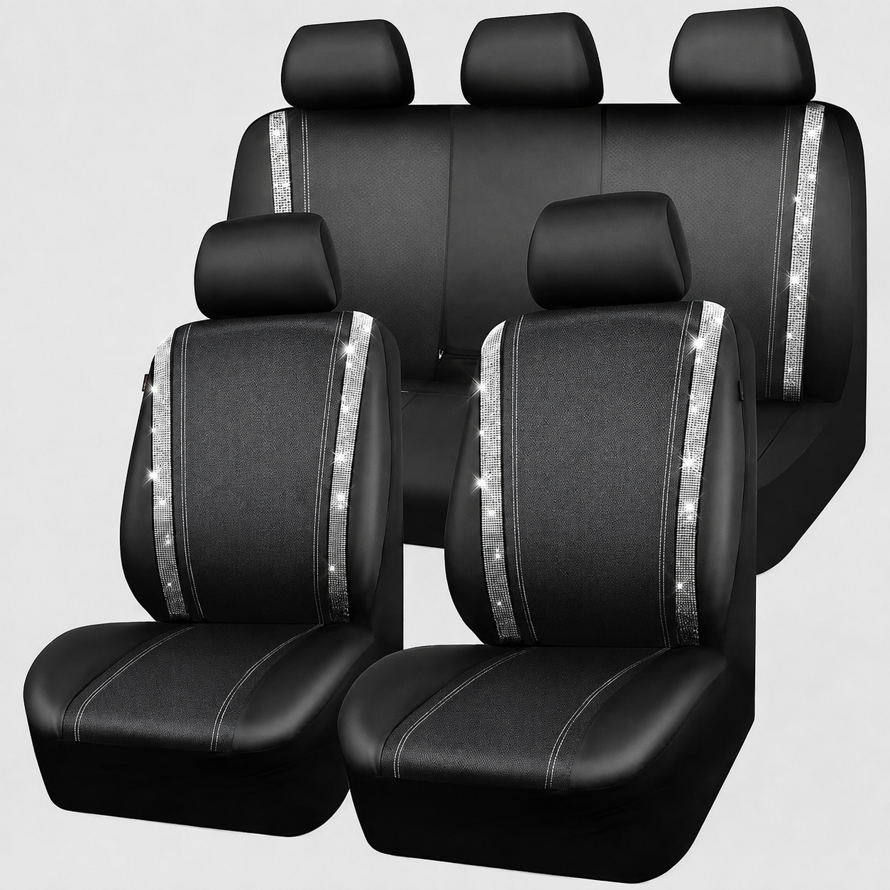 Rhinestone Engraved Car Seat Covers