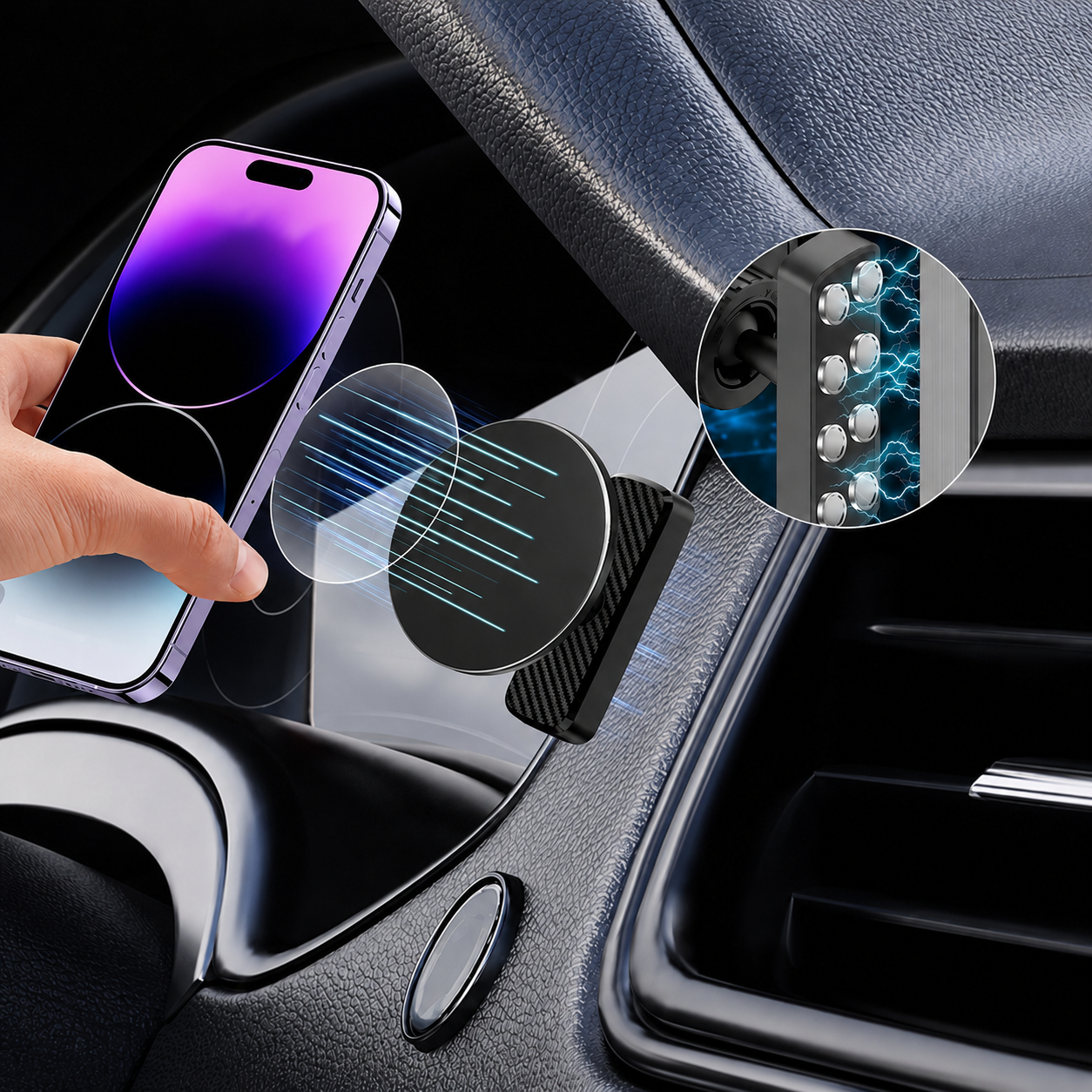 Adjustable Magnetic Phone Mount For Stable Driving For Cars