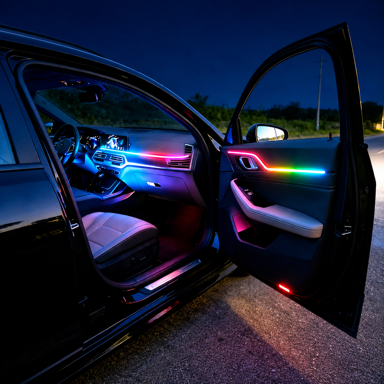 43.3 Inches Acrylic Auto Ambient RGB Car Interior Light strip