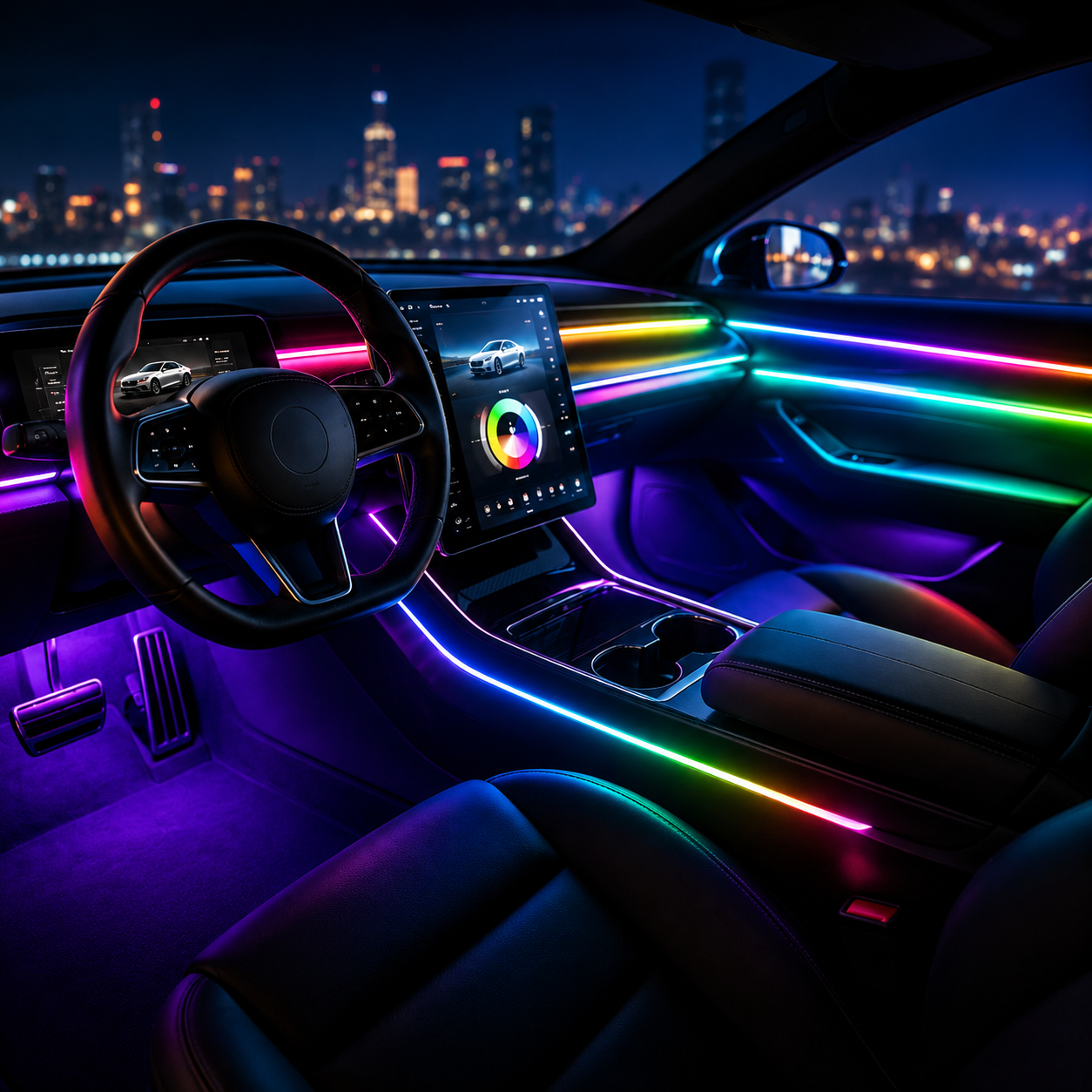 43.3 Inches Acrylic Auto Ambient RGB Car Interior Light strip
