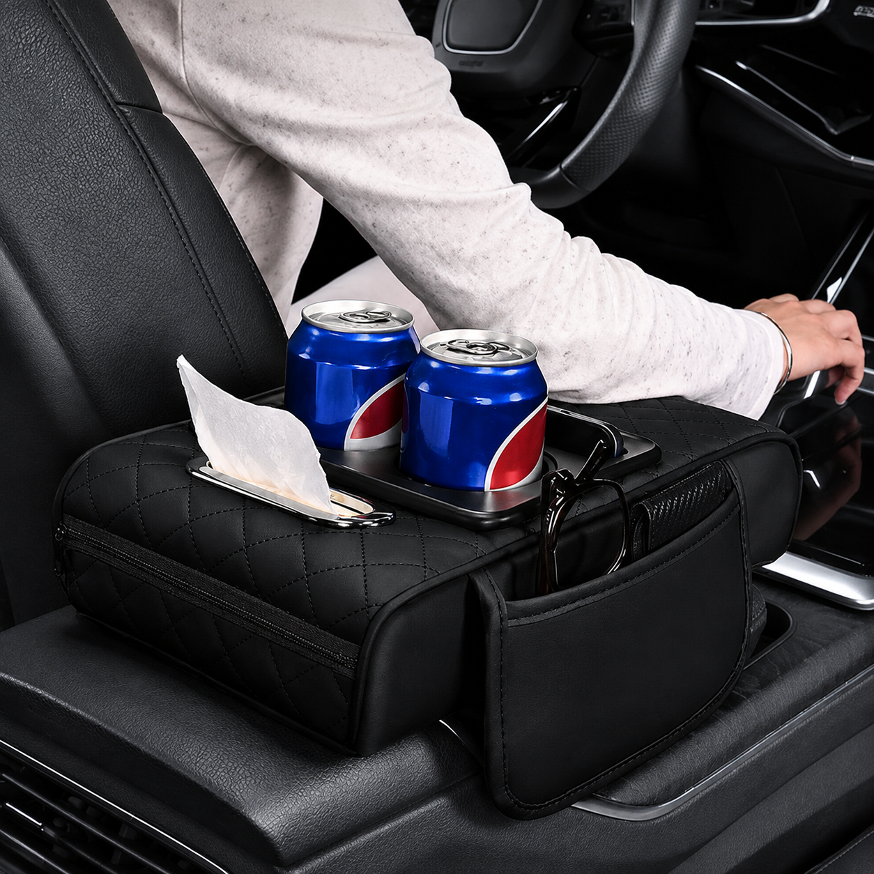 4 In 1 Car Center Console Organizer Mat