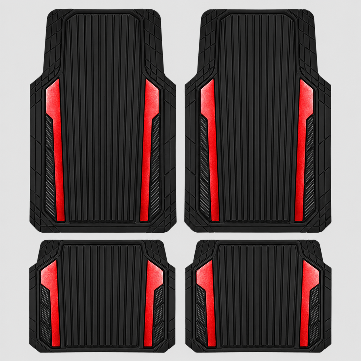 4 Pieces Heavy Duty Rubber Car Floor Mats