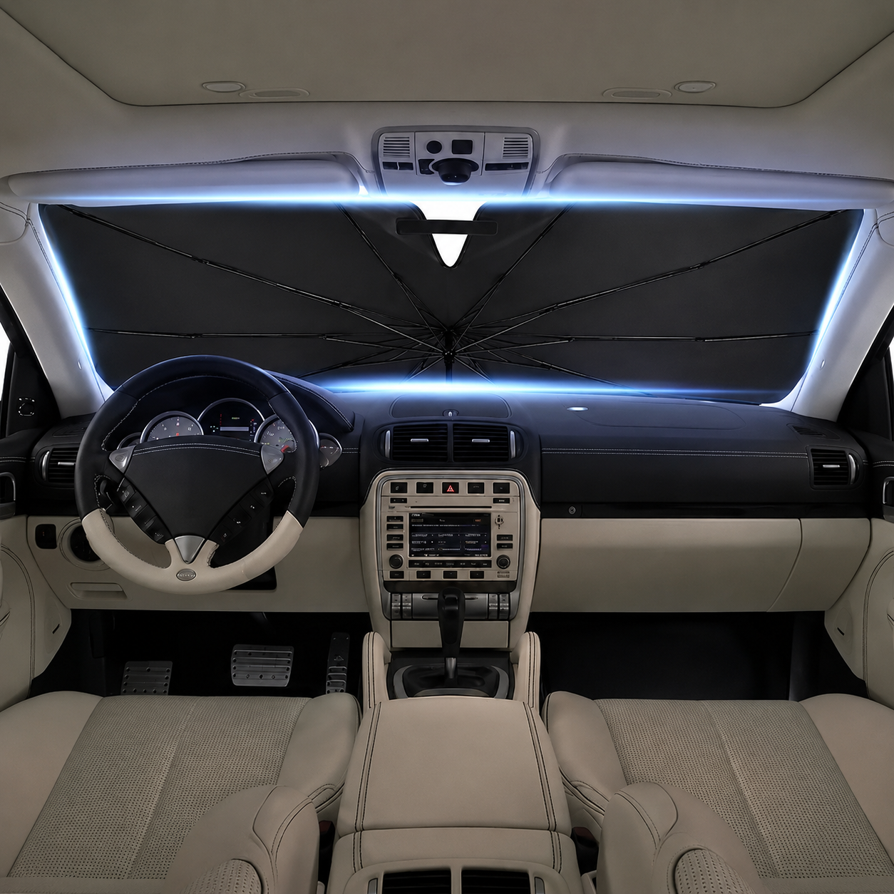 Front Window UV Block Sun Shade Umbrella Windshield For Car