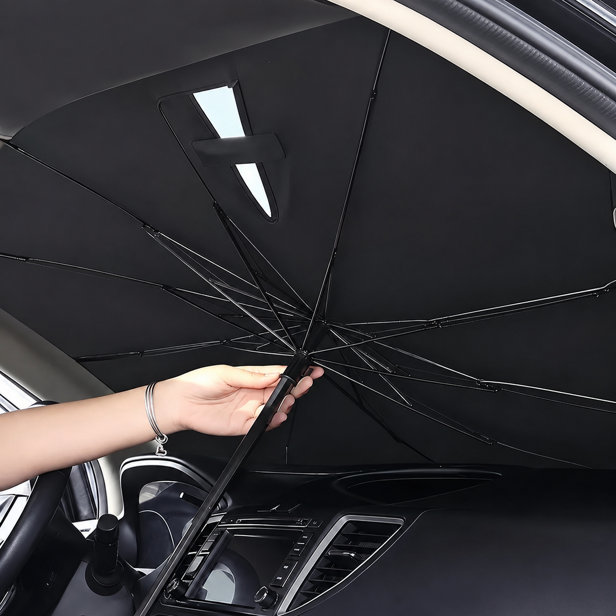 Front Window UV Block Sun Shade Umbrella Windshield For Car