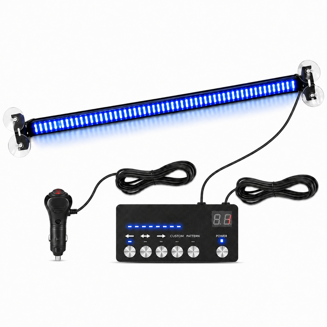 144 LED Traffic Advisor Strobe Light Bar Kit For Cars