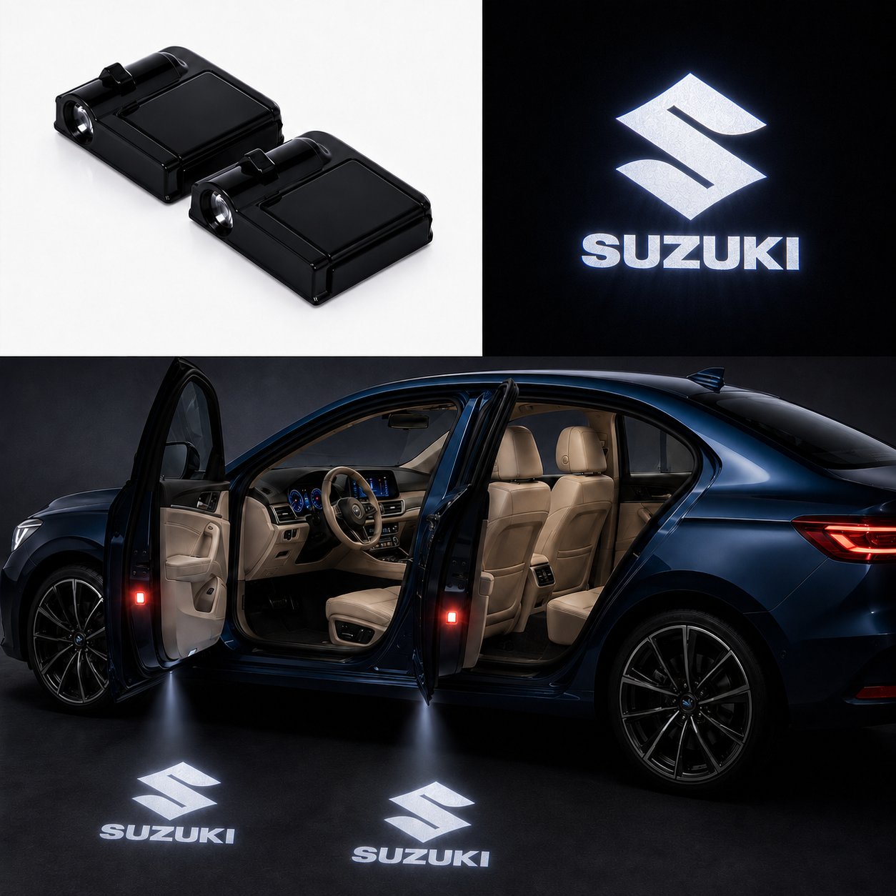 LED Suzuki Car Door Projector Lights