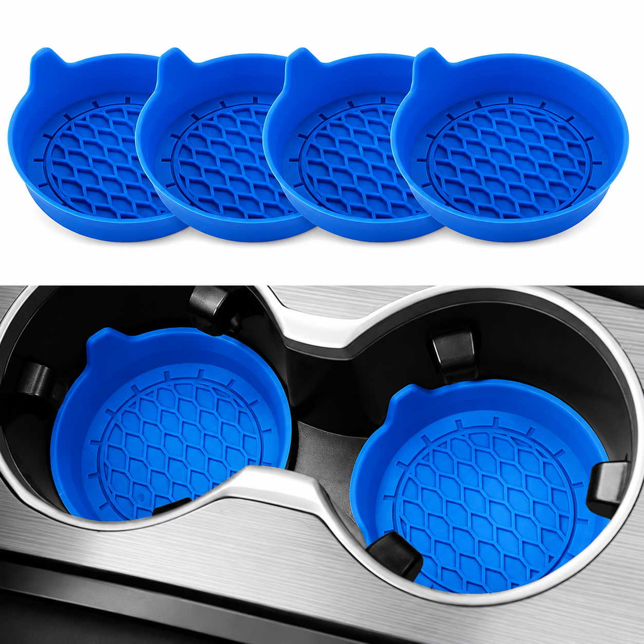 Pack Of 4 Universal Silicone Car Cup Holder Coaster