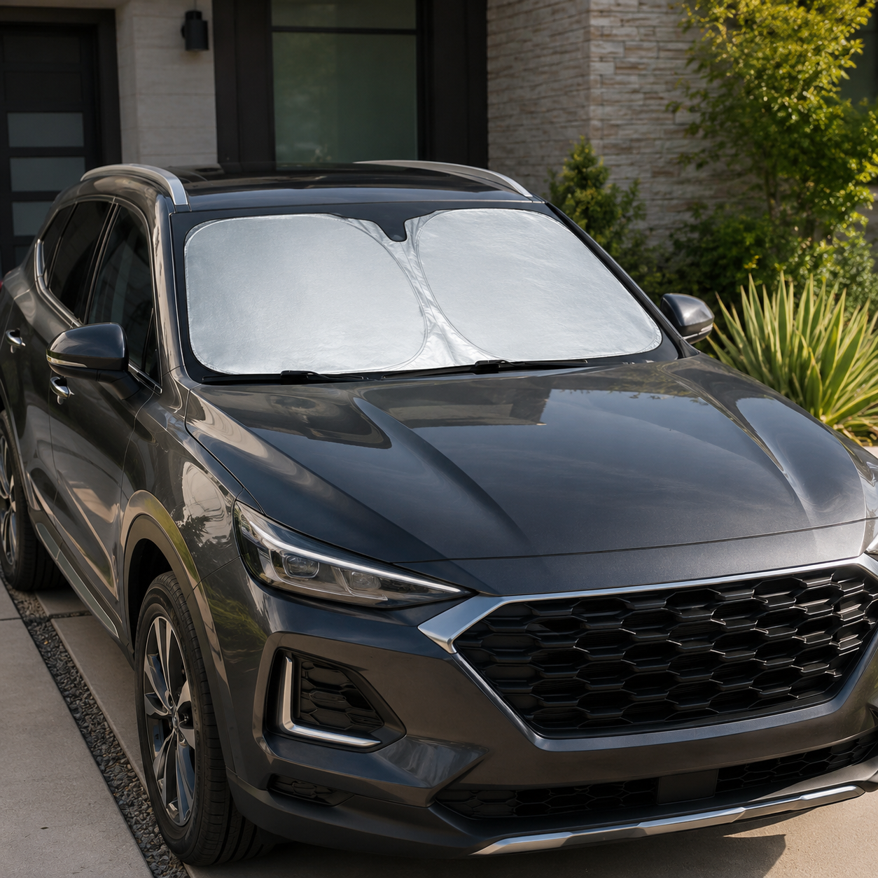 Universal Front Windshield Sunshade With UV And Heat Protection