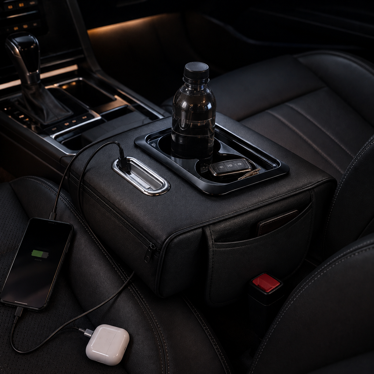 Multifunctional Car Organizer With USB Charger