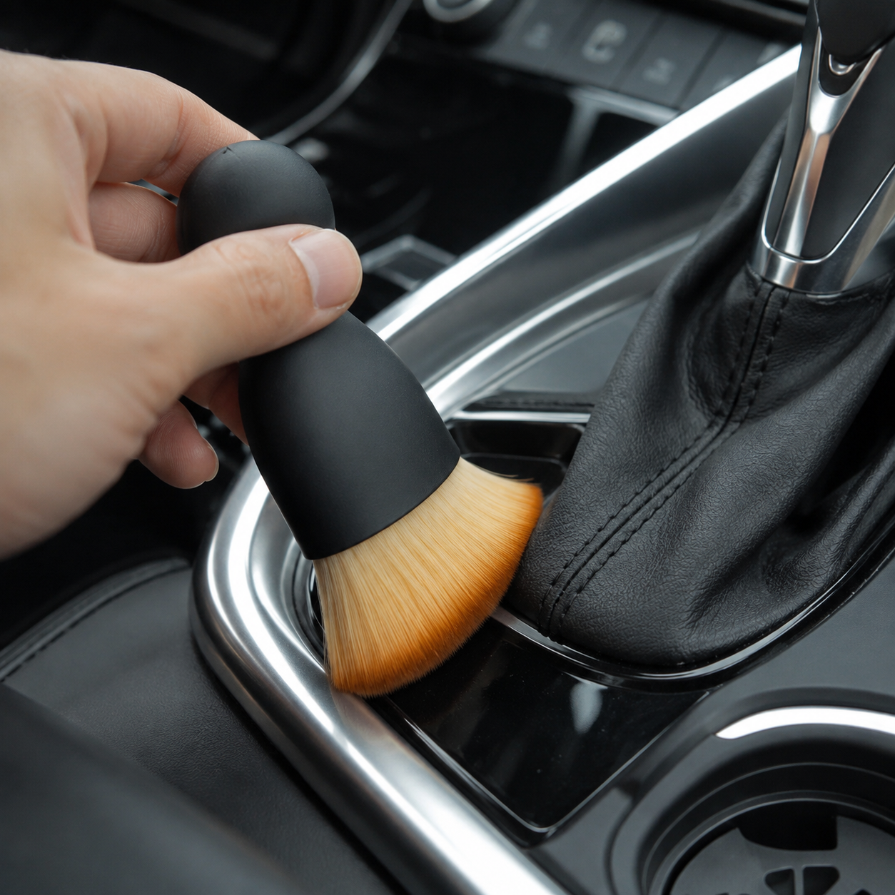 Car Interior Detailing Brush With Soft Bristles