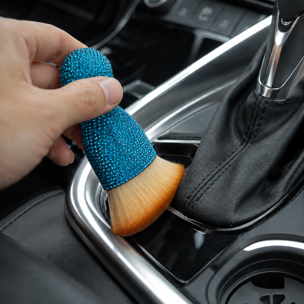 Car Interior Detailing Brush With Soft Bristles